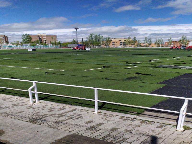 Comienzan las obras de sustituci�n del c�sped del campo de f�tbol de la Ciudad Deportiva Pr�ncipe Felipe